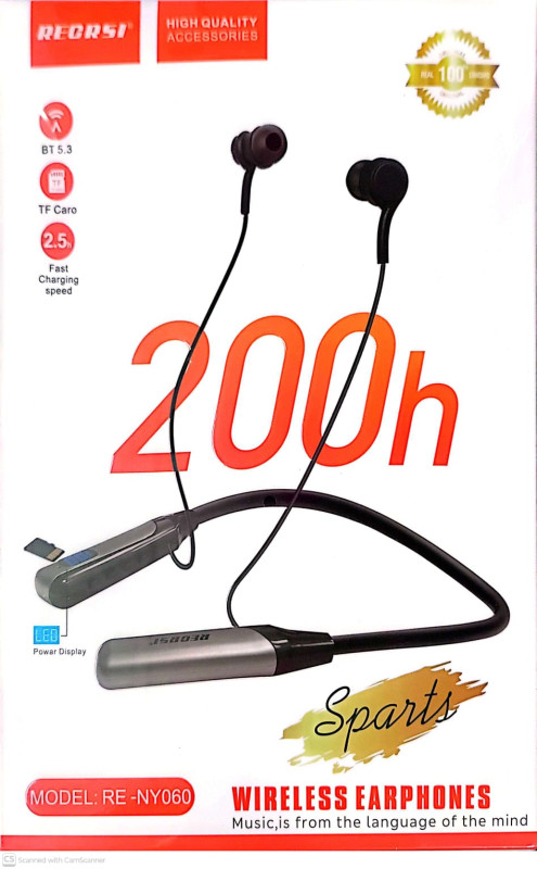 Recrsi RE-NY060 200 Hours Bluetooth Neckband