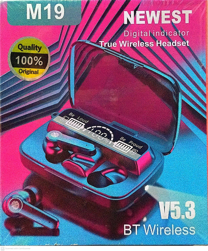 M19 Earbuds TWS Earphone Touch Control Wireless Bluetooth 5.1 Headphones LED Display With Microphone